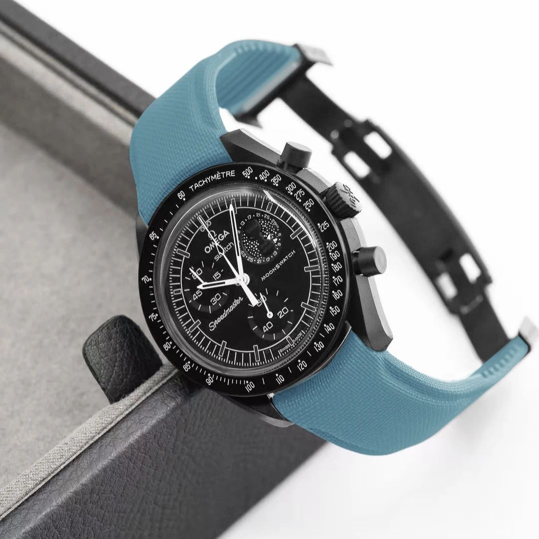 Omega Watch Speedmaster - สายนาฬิกาแบบโค้ง FKM ขนาด 20 มม. 21
