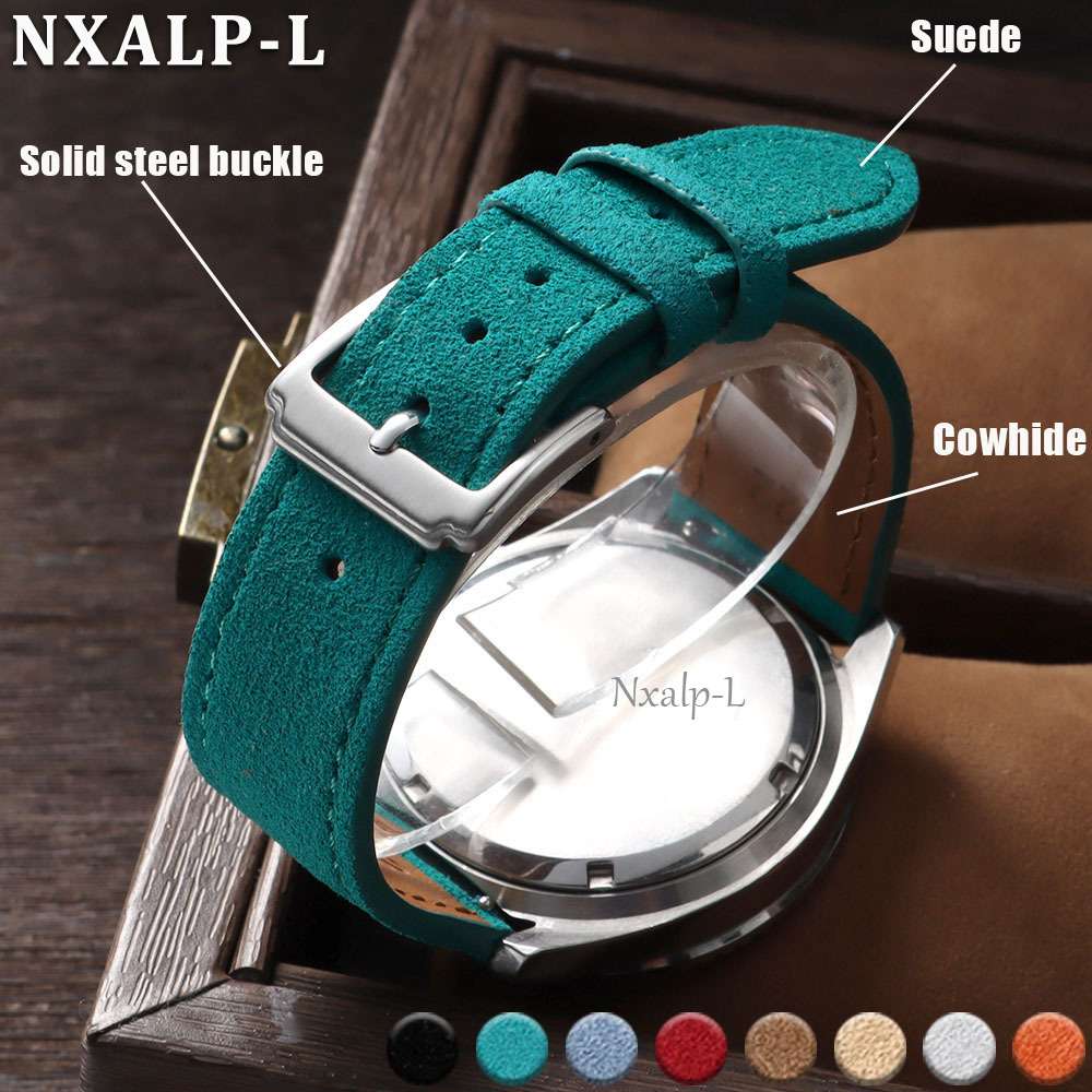 Suede Strap Watch - สายนาฬิกาหนังวัวแท้แบบทนทาน ขนาด 18 มม. 19 มม.