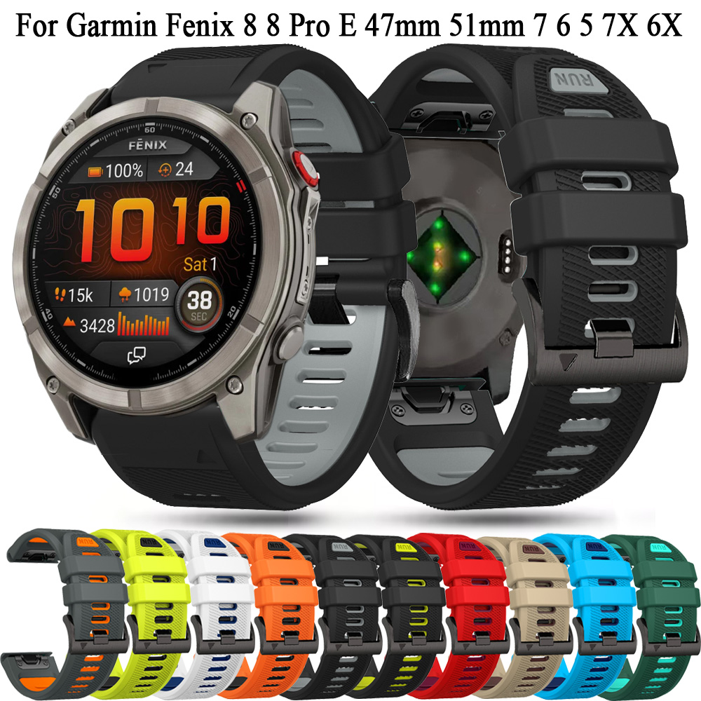 Silicone Watch Band 22Mm - ควิกฟิต 22 มม.26 มม.สายซิลิโคนสำหรับ Garmin Fenix