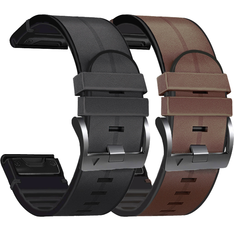 สายนาฬิกาหนัง+ซิลิโคนแบบ Quick - Silicone Watch Band 22Mm บทวิจารณ์และราคา