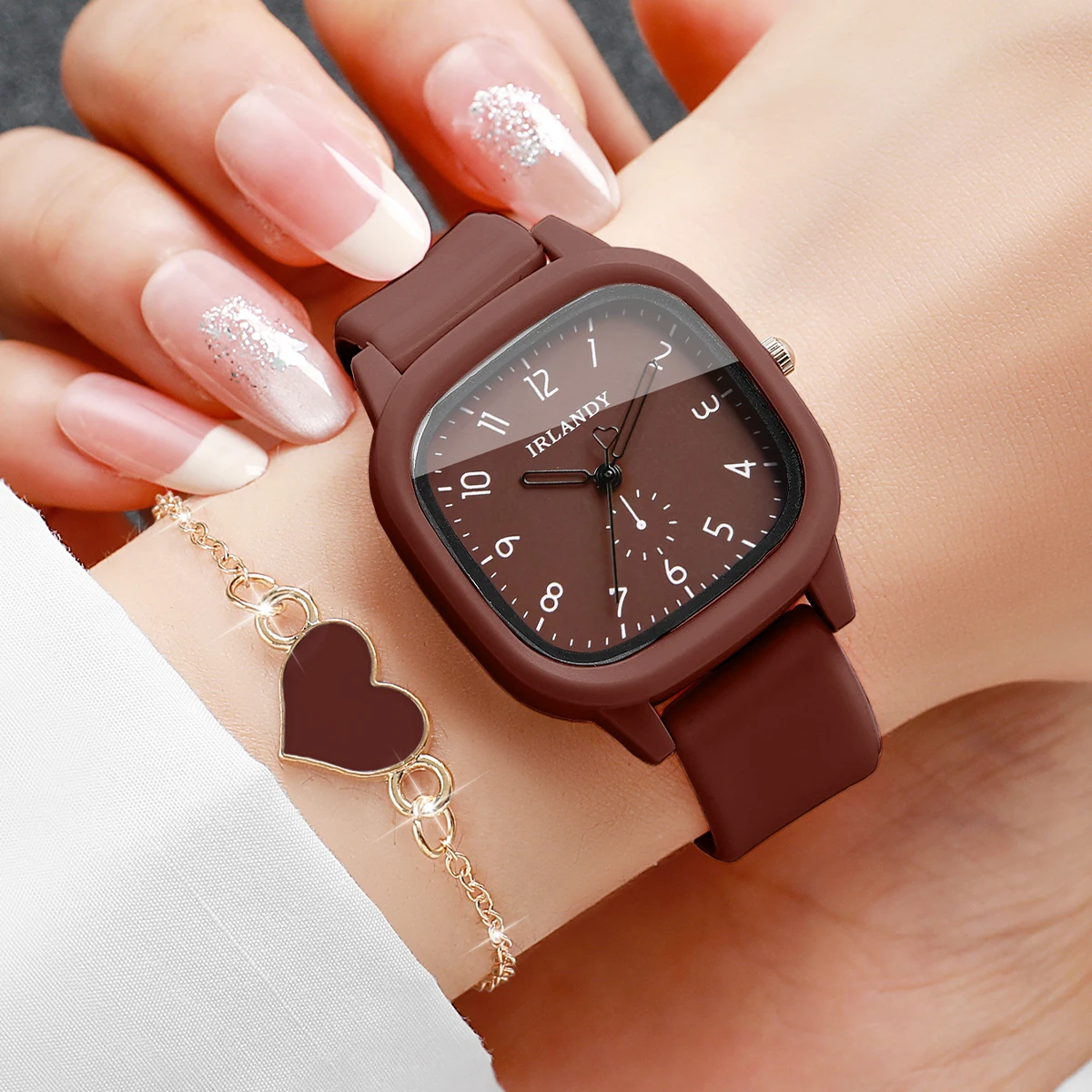 ชุดนาฬิกาควอตซ์ผู้หญิง 4 ชิ้น  - Silicone Band Women บทวิจารณ์และราคา