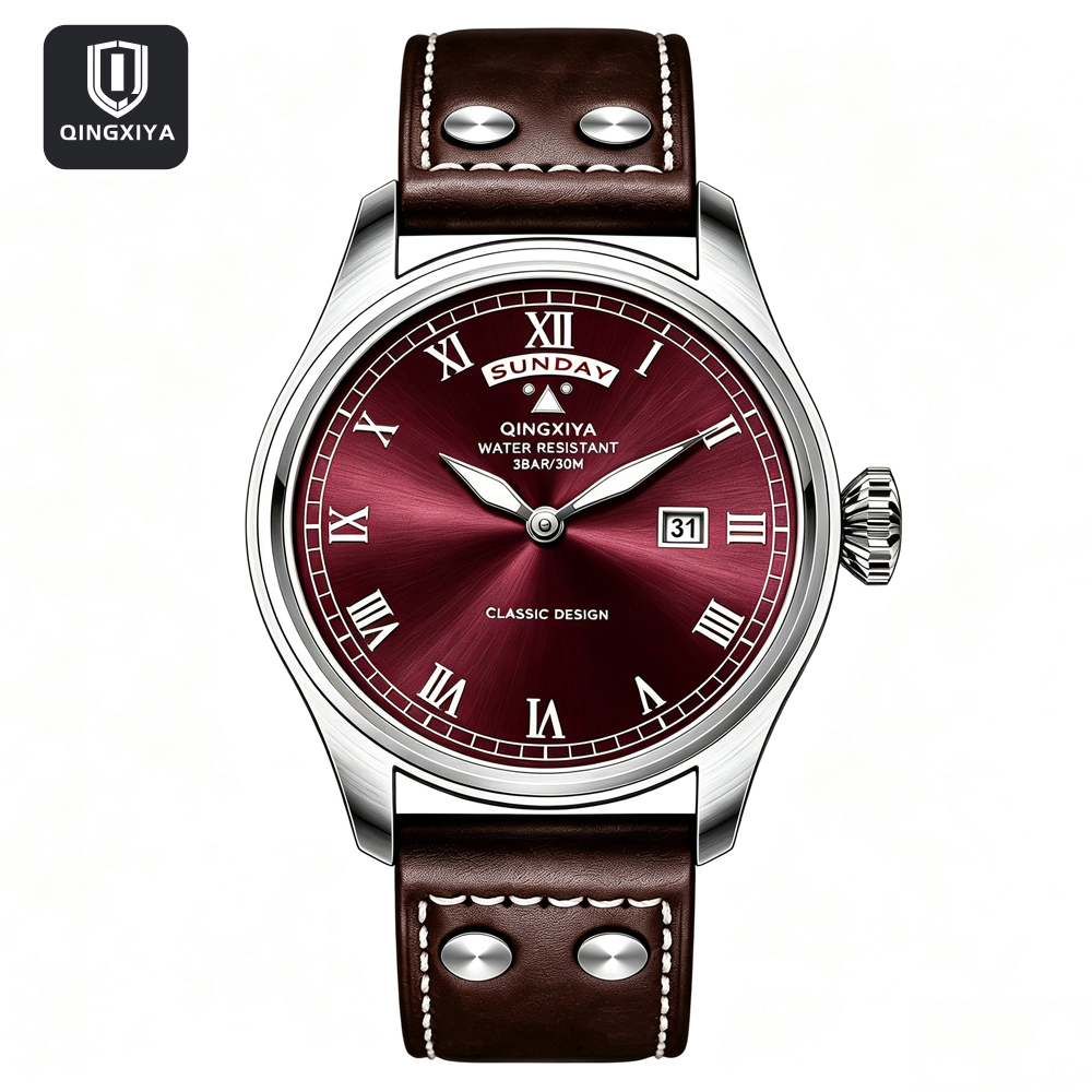 นาฬิกาข้อมือผู้ชายคุณภาพสูงหรู - Leather Watch Band Men บทวิจารณ์และราคา