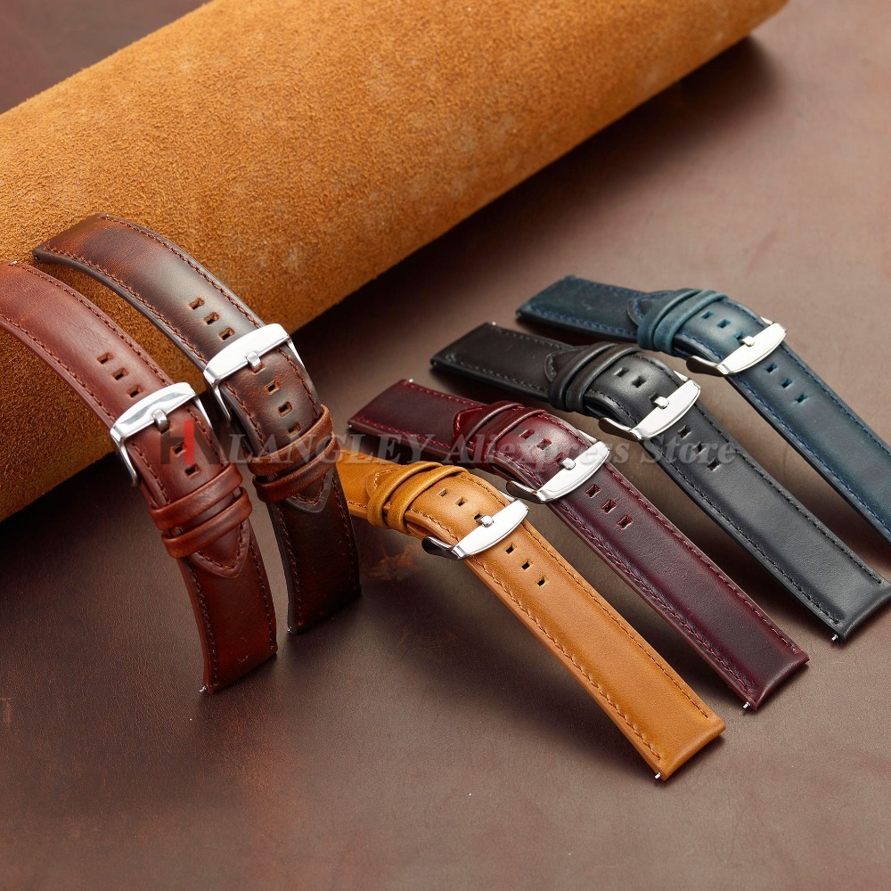 สายนาฬิกาหนังวัวแท้สไตล์วินเทจ - Suede Strap Watch บทวิจารณ์และราคา