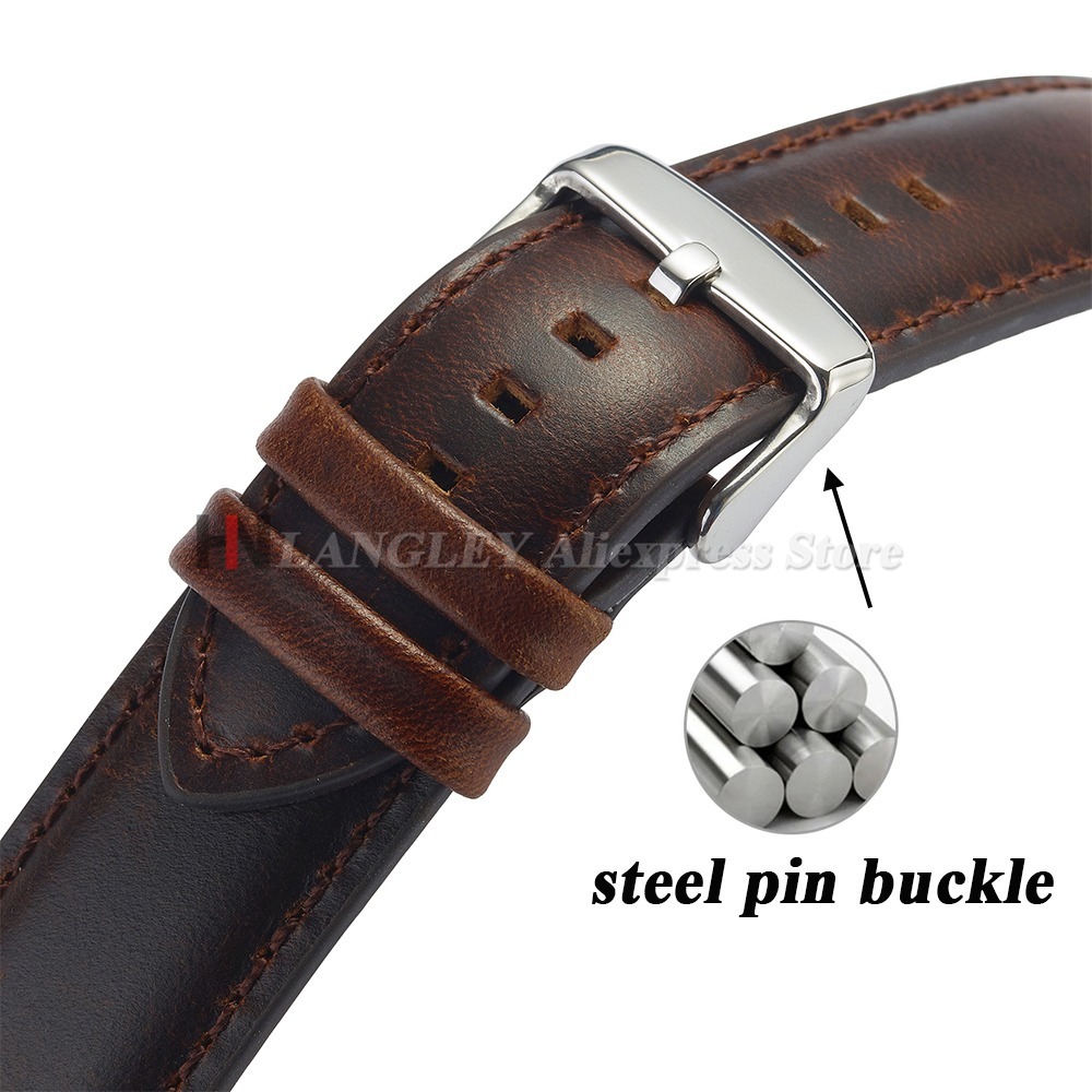 สายนาฬิกาหนังวัวแท้สไตล์วินเทจ - Suede Strap Watch บทวิจารณ์และราคา