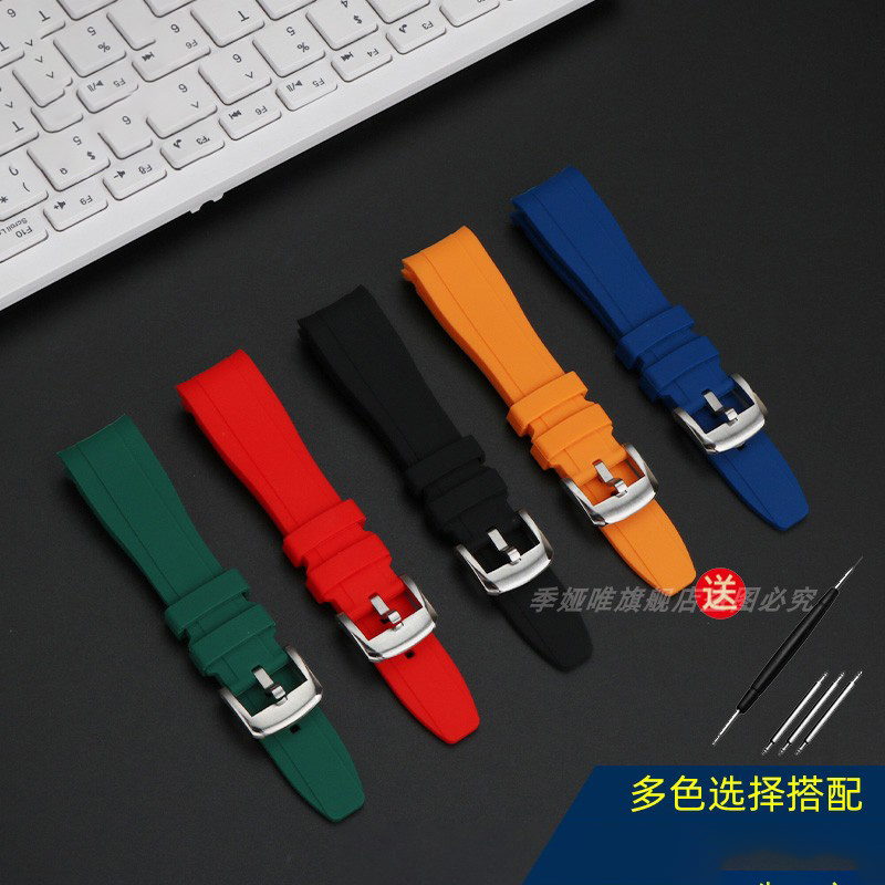 20 มม.22 มม.ปลายโค้งยางสำหรับค - Rubber Strap Diver บทวิจารณ์และราคา