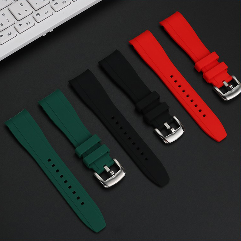 20 มม.22 มม.ปลายโค้งยางสำหรับค - Rubber Strap Diver บทวิจารณ์และราคา