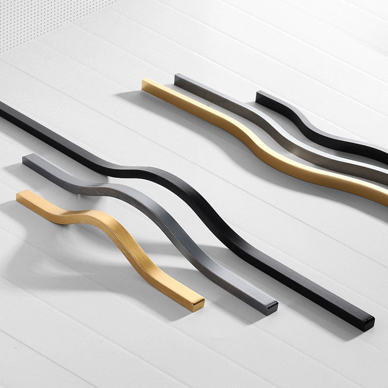 มือจับตู้ทองขัดเงาด้วยไฟฟ้า -  - Curved Spring Bar บทวิจารณ์และราคา