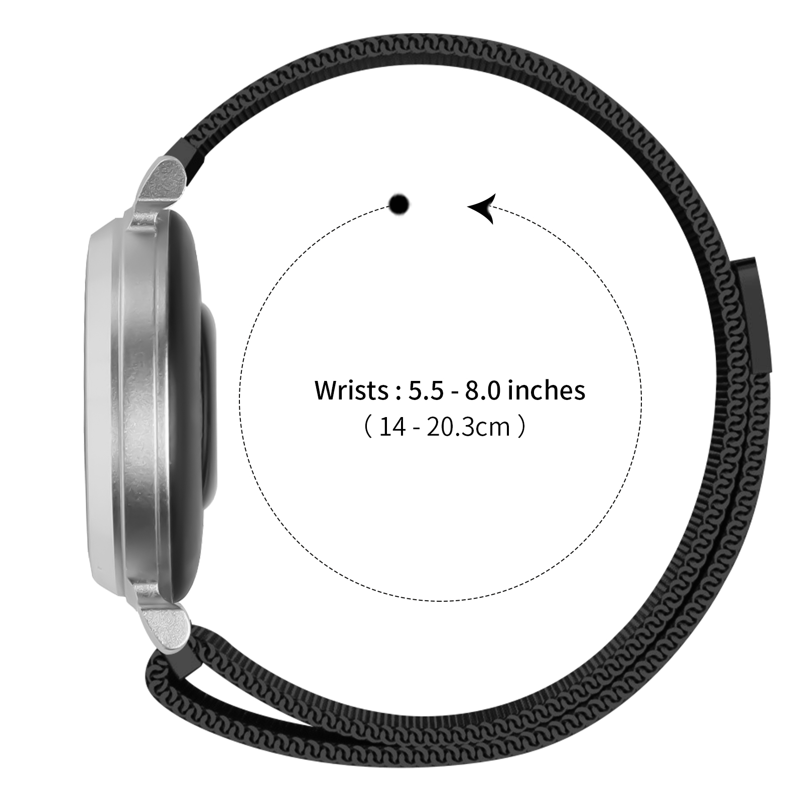 สายนาฬิกาแบบมิลานีสขนาด 14 มม. - Milanese Loop Magnetic บทวิจารณ์และราคา