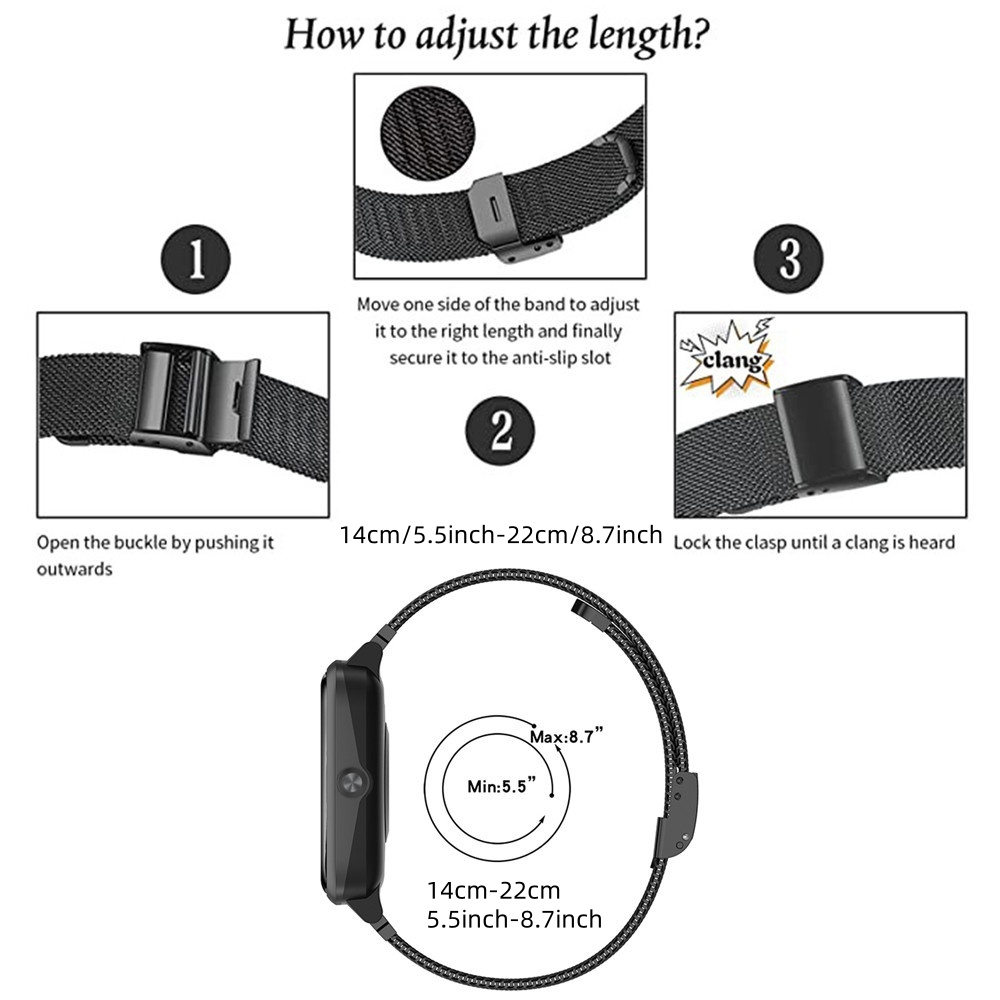 สายรัดโลหะสำหรับการ์มิน วีโวแอ - Mesh Strap Metal บทวิจารณ์และราคา