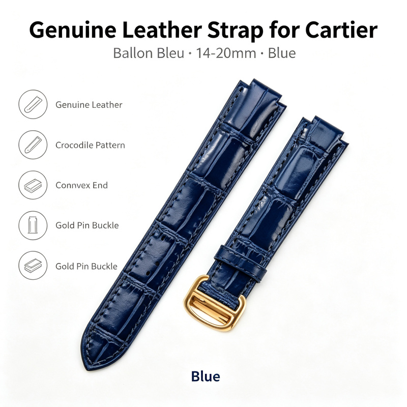 สายหนังแท้ขนาด 14-20 มม. สำหรั - Cartier Watch Ballon Bleu บทวิจารณ์และราคา